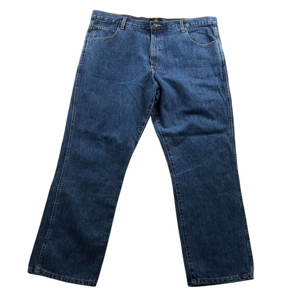 RedHead Mens Jeans Size 42x30 Classic Fit Straight Leg Blue Denim Casual Travel - Picture 1 of 15